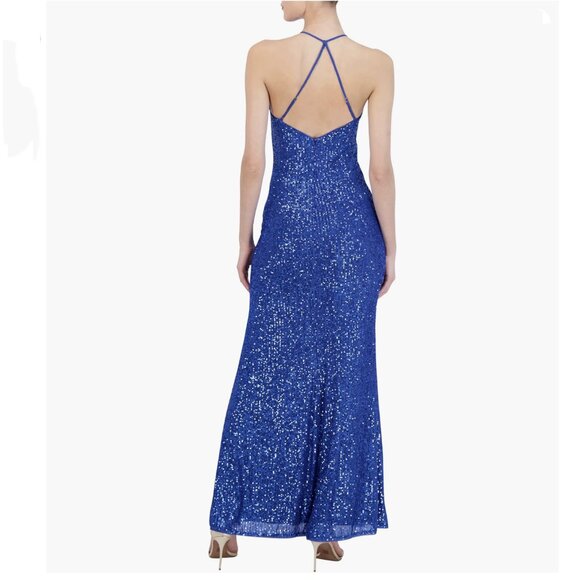 BCBGMAXAZRIA Evening Gown Halter Sz Med NWT - Picture 3 of 15